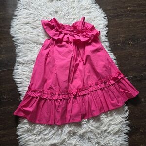 Janie and Jack Vibrant Pink Ruffle Dress